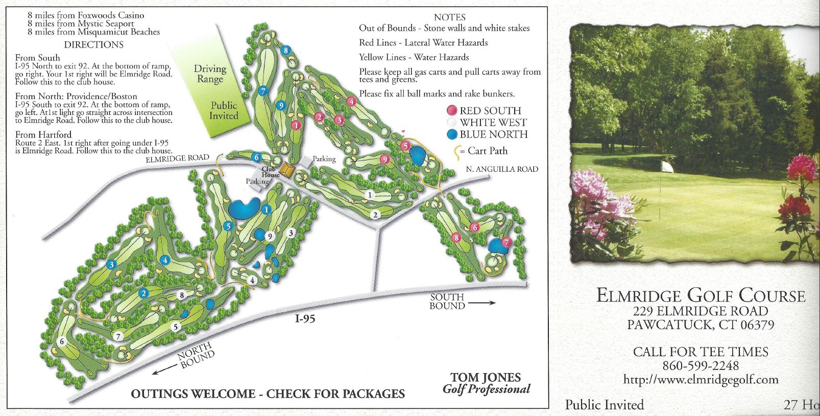 Elmridge Golf Course White/Blue, Pawcatuck, Connecticut Golf course